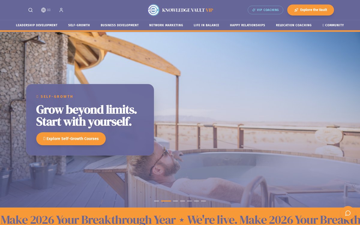 Screenshot of the Knowledge Vault website